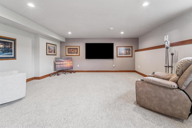 W9336 Lucy Ln, Hortonville, WI 54944 - carpeted living area featuring recessed lighting