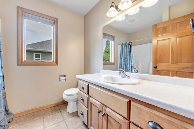 665 Black Earth Dr, De Pere, WI 54115 - full bath featuring vanity, tile patterned flooring, and a shower with shower curtain