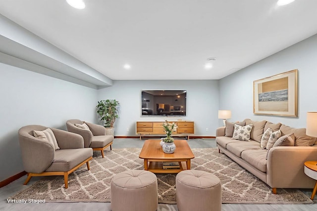 665 Black Earth Dr, De Pere, WI 54115 - living room with baseboards and recessed lighting