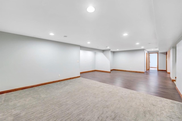 665 Black Earth Dr, De Pere, WI 54115 - carpeted empty room featuring recessed lighting and wood finished floors