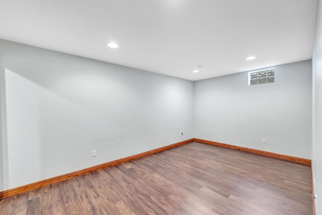 665 Black Earth Dr, De Pere, WI 54115 - empty room featuring wood finished floors and recessed lighting