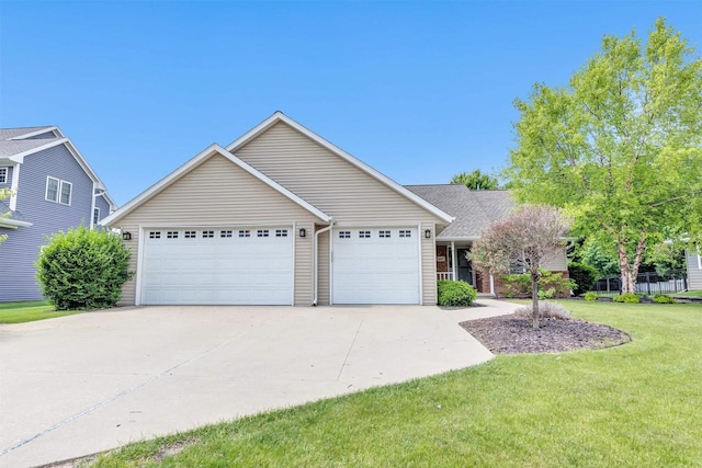 665 Black Earth Dr, De Pere, WI 54115 - ranch-style house featuring a front yard, driveway, and a garage