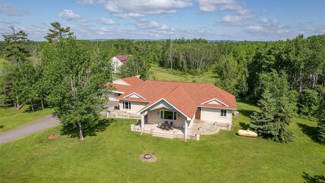 3287 E Old Highway 105, Superior, WI 54880 - aerial view of property and surrounding area with a heavily wooded area