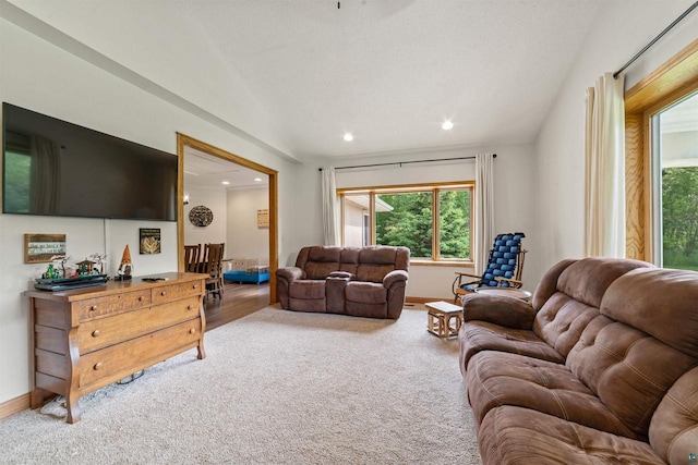 3287 E Old Highway 105, Superior, WI 54880 - living area with carpet, healthy amount of natural light, and recessed lighting
