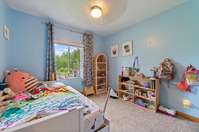 3287 E Old Highway 105, Superior, WI 54880 - carpeted bedroom featuring baseboards and ceiling fan