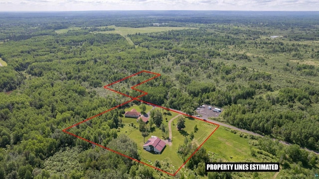 3287 E Old Highway 105, Superior, WI 54880 - aerial overview of property's location with property parcel outlined