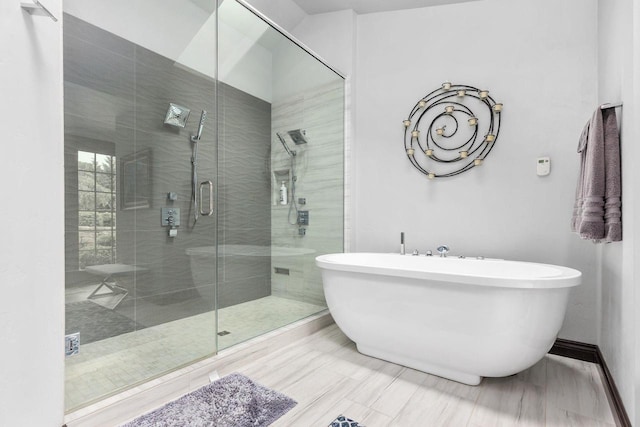 W1977 Center Valley Rd, Kaukauna, WI 54130 - full bath featuring a freestanding bath and a stall shower