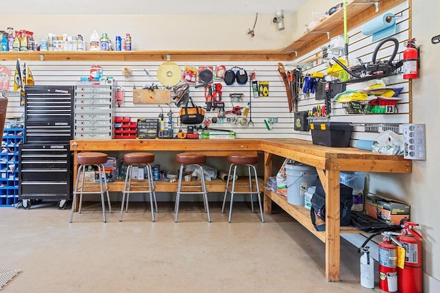 W1977 Center Valley Rd, Kaukauna, WI 54130 - misc room with a workshop area and concrete floors