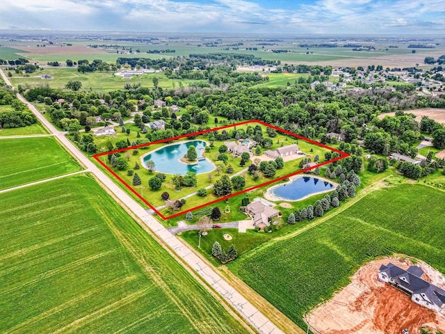 W1977 Center Valley Rd, Kaukauna, WI 54130 - aerial view of property and surrounding area with property parcel outlined