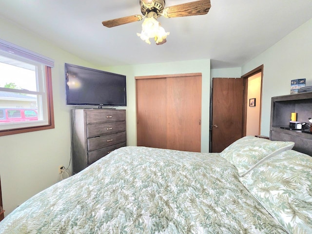 1239 Columbus Ave, Sheboygan, WI 53083 - bedroom featuring a closet and ceiling fan