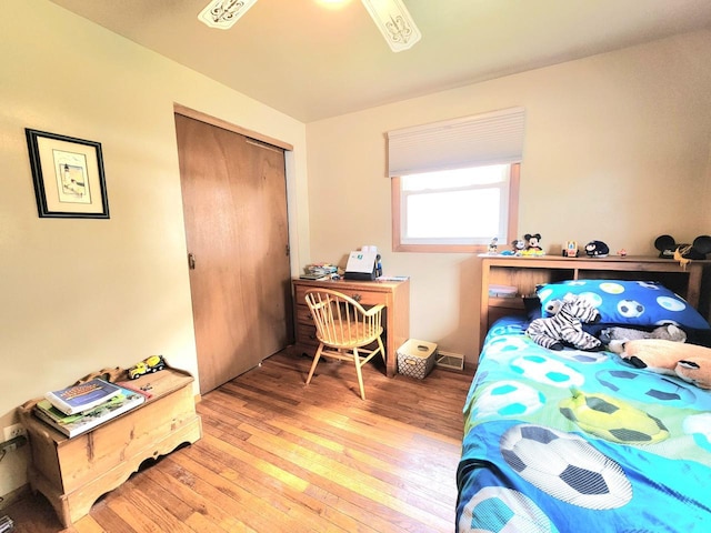 1239 Columbus Ave, Sheboygan, WI 53083 - bedroom with a closet and light wood-type flooring