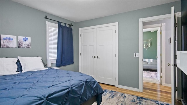 12901 7th St, Osseo, WI 54758 - bedroom with wood finished floors and a closet