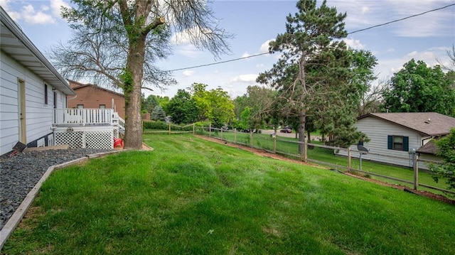 12901 7th St, Osseo, WI 54758 - view of yard with a deck