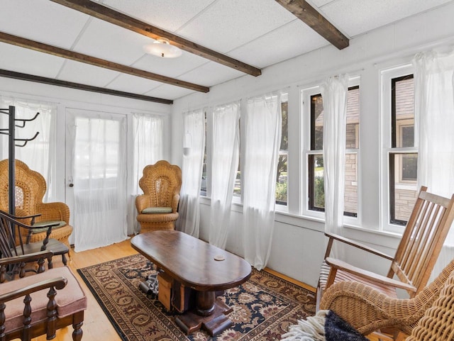 2221 N 60th St, Milwaukee, WI 53208 - sunroom / solarium with beamed ceiling