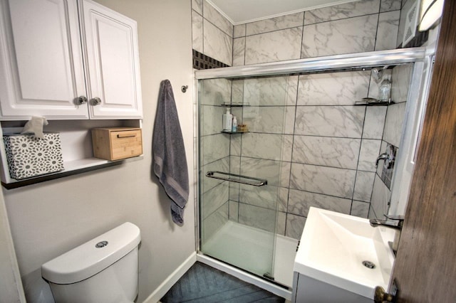 621 N Linwood Ave, Appleton, WI 54914 - bathroom featuring a stall shower and vanity