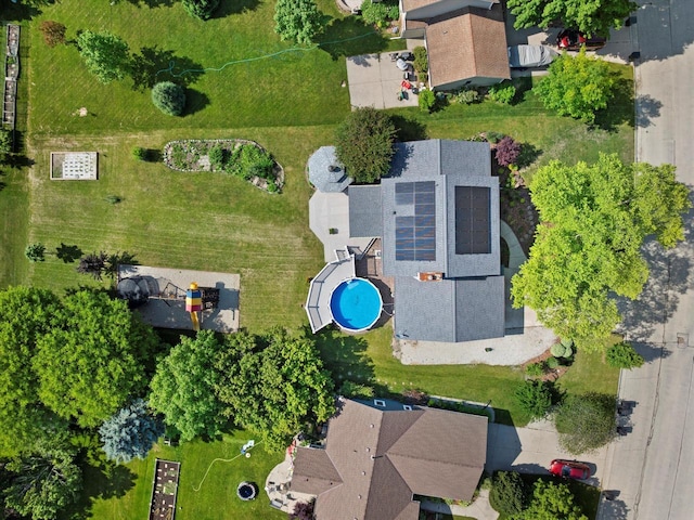 6834 S 35th St, Franklin, WI 53132 - drone / aerial view of a pool area