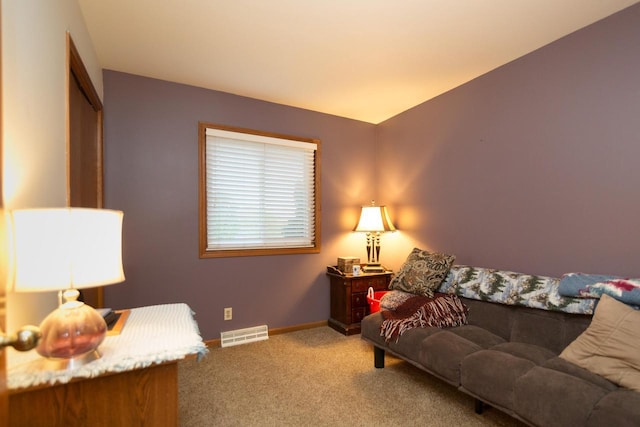 123 Westgate Dr, Iron Ridge, WI 53035 - living room featuring light colored carpet and baseboards