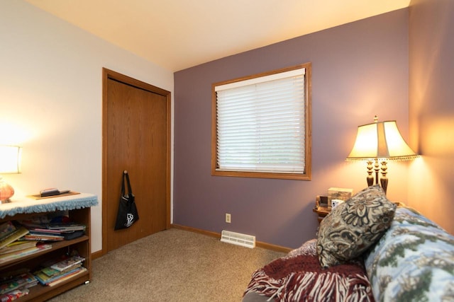 123 Westgate Dr, Iron Ridge, WI 53035 - sitting room featuring carpet and baseboards