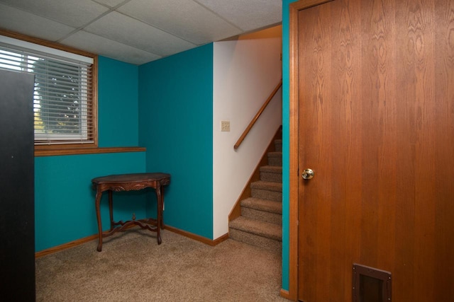 123 Westgate Dr, Iron Ridge, WI 53035 - interior space with stairs and carpet floors