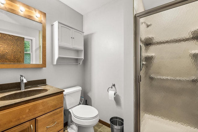2311 Maplewood Dr, Plover, WI 54467 - bathroom with vanity and a shower stall