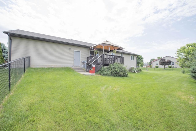 708 Owl Ln, Stevens Point, WI 54482 - back of house with a gazebo