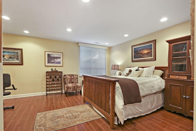 413 56th St, Kenosha, WI 53140 - bedroom featuring wood finished floors and recessed lighting