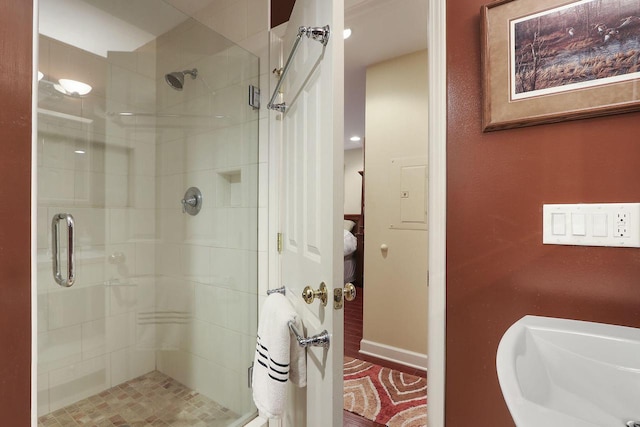 413 56th St, Kenosha, WI 53140 - full bath featuring a stall shower
