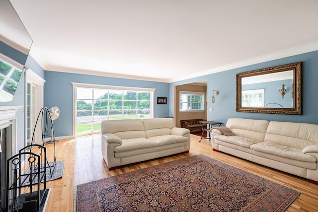 N2194 Valley Rd, La Crosse, WI 54601 - living area with ornamental molding and light wood-type flooring