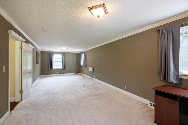 N2194 Valley Rd, La Crosse, WI 54601 - unfurnished room with crown molding, light carpet, and a textured ceiling