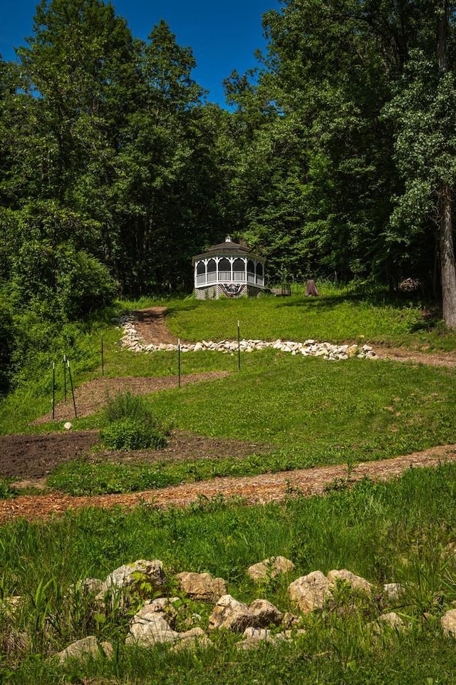 N2194 Valley Rd, La Crosse, WI 54601 - view of yard with a forest view