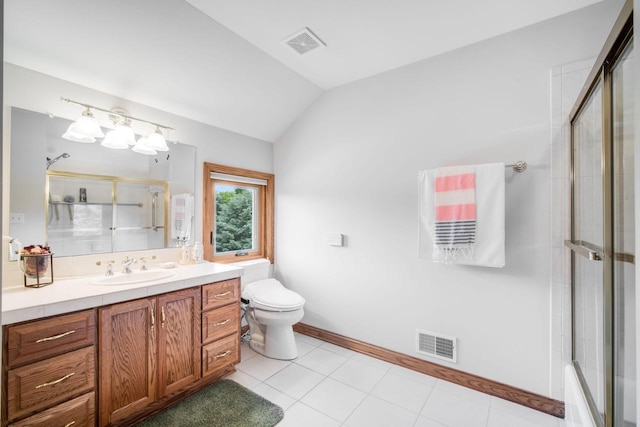 N65W38340 S Woodlake Cir, Oconomowoc, WI 53066 - bathroom with vanity and lofted ceiling
