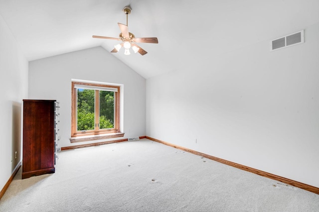 N65W38340 S Woodlake Cir, Oconomowoc, WI 53066 - bonus room with carpet flooring, vaulted ceiling, and ceiling fan