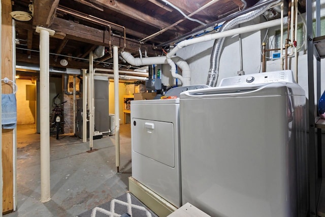 931 Carney Blvd, Marinette, WI 54143 - unfinished below grade area with washer and dryer