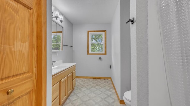 N3923 Sunny Slope Ave, Cascade, WI 53011 - full bathroom featuring tile patterned floors, vanity, and a shower with curtain