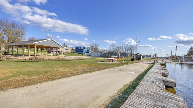 N3923 Sunny Slope Ave, Cascade, WI 53011 - dock with a gazebo and a lawn