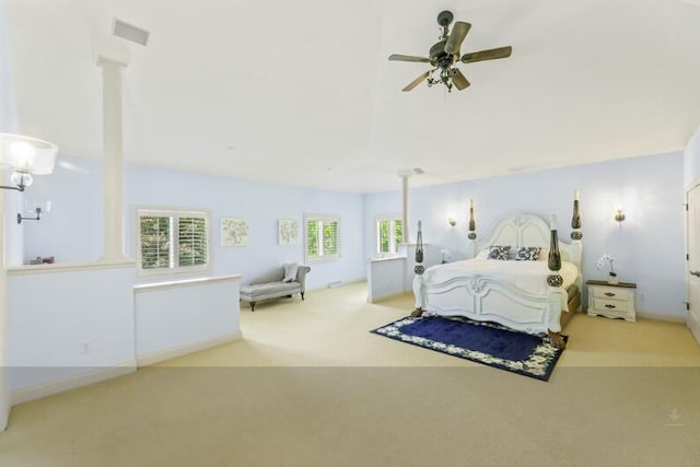 205 Kummrow Ct, Wales, WI 53183 - bedroom with carpet flooring and ornate columns