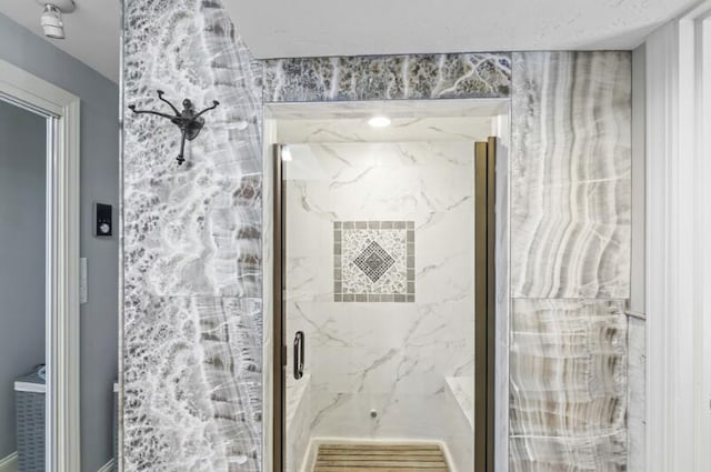 205 Kummrow Ct, Wales, WI 53183 - full bath featuring a marble finish shower