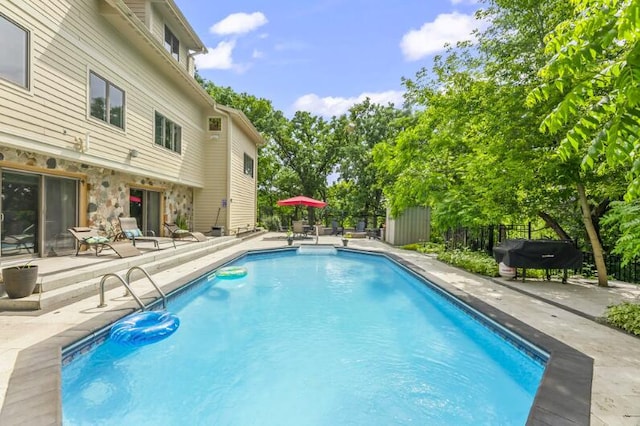 205 Kummrow Ct, Wales, WI 53183 - view of swimming pool featuring a patio
