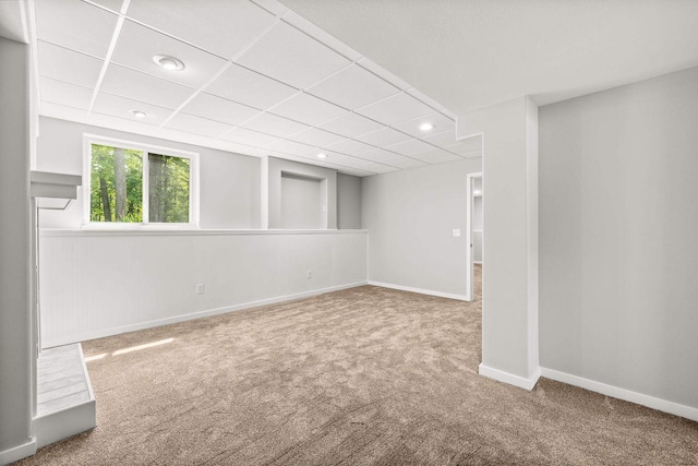 6611 Conner Davis Dr, Wausau, WI 54401 - carpeted empty room with recessed lighting and a drop ceiling