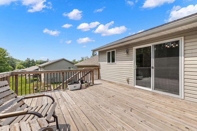 6611 Conner Davis Dr, Wausau, WI 54401 - view of wooden terrace