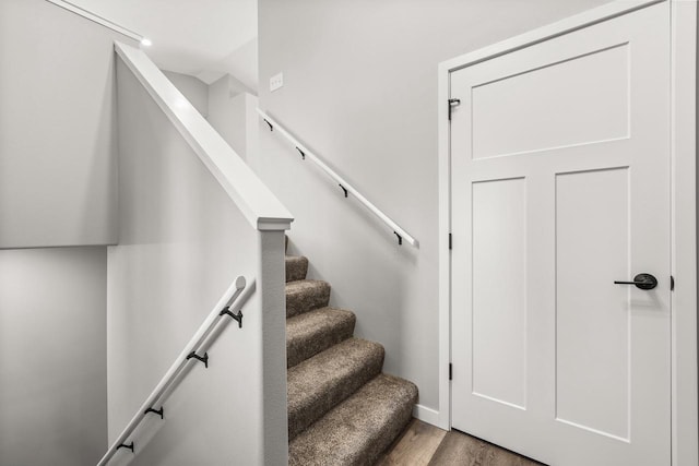 6611 Conner Davis Dr, Wausau, WI 54401 - staircase with wood finished floors