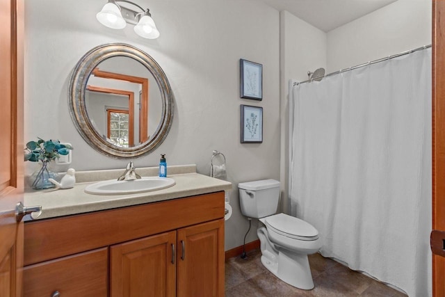 2506 Waterford Ct, Neenah, WI 54956 - bathroom featuring vanity, tile patterned floors, and a shower with curtain