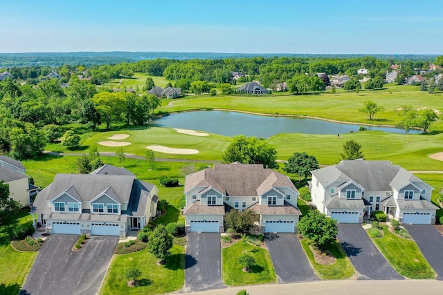 953 Eagleton Dr Unit 46-05, Lake Geneva, WI 53147 - aerial perspective of suburban area with a large body of water and a local golf course