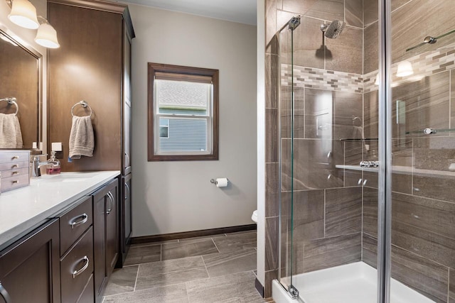 2210 Stoney Brook Dr, Manitowoc, WI 54220 - bathroom with vanity and a stall shower