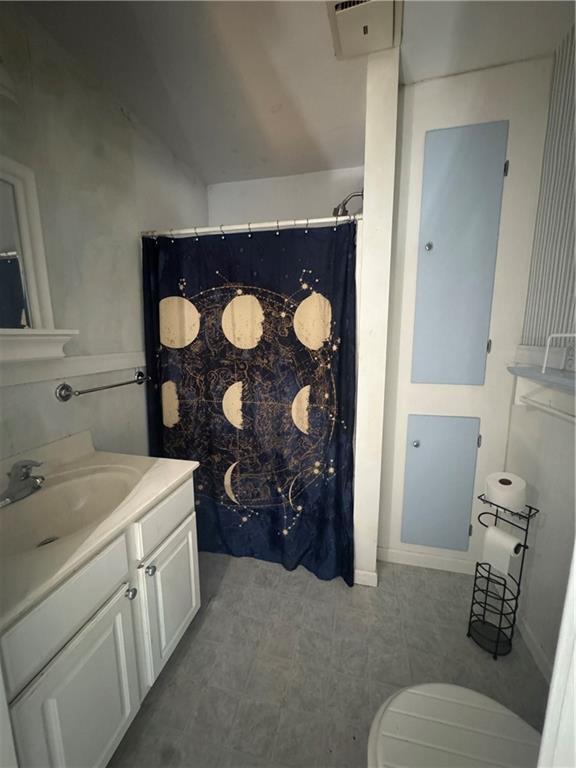 397 W Main St, Mondovi, WI 54755 - full bathroom featuring vanity and a shower with curtain