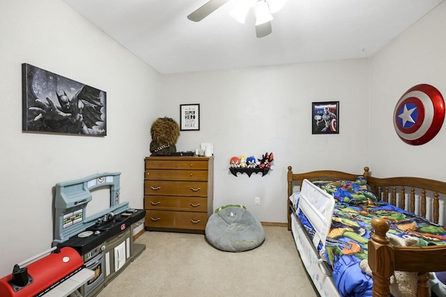 W5355 Linden Hill Dr, Appleton, WI 54915 - bedroom featuring light colored carpet and ceiling fan