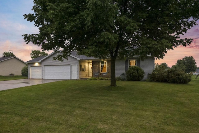 W5355 Linden Hill Dr, Appleton, WI 54915 - single story home with a garage, concrete driveway, and a yard