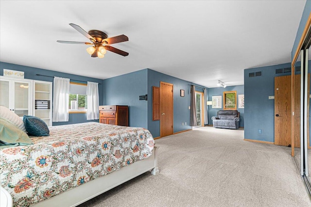 1021 Aspen Pl, West Bend, WI 53095 - bedroom featuring carpet floors and a ceiling fan