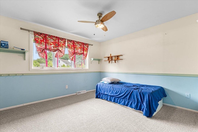 1021 Aspen Pl, West Bend, WI 53095 - bedroom with carpet floors and ceiling fan