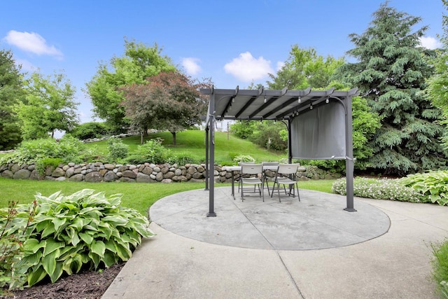 742 Charolais Dr, Slinger, WI 53086 - view of patio / terrace with a pergola and outdoor dining area